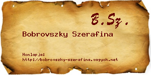 Bobrovszky Szerafina névjegykártya